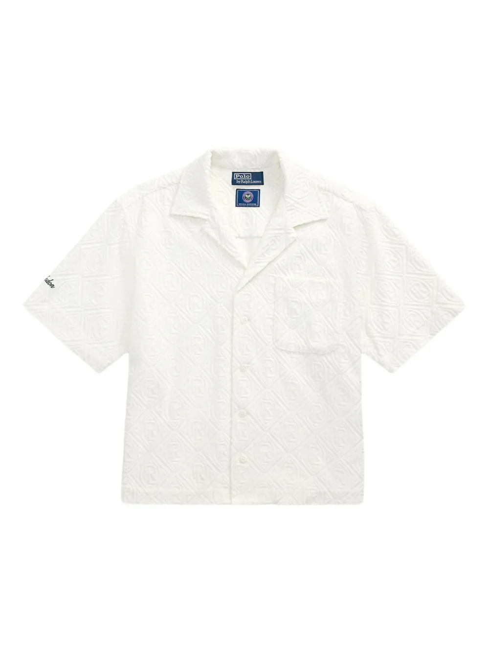 

Фактурная рубашка с короткими рукавами POLO RALPH LAUREN, белый