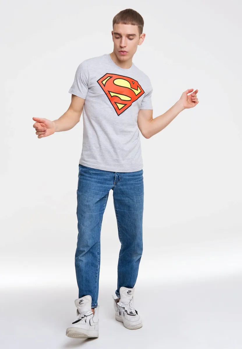 

LOGOSHIRT Футболка "SUPERMAN - LOGO" Logoshirt супергероя, серый