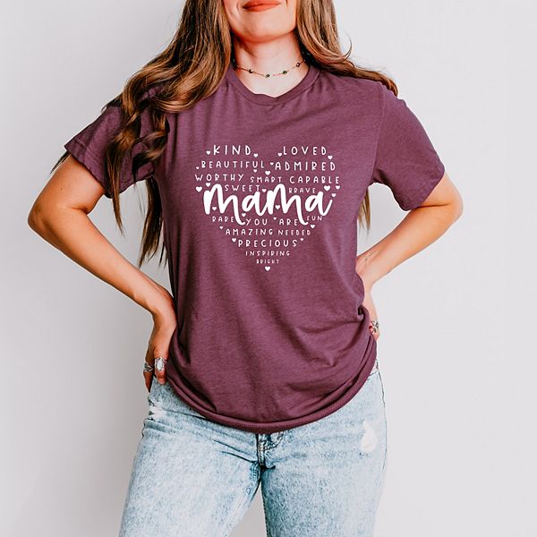 

Футболка с коротким рукавом и принтом "Mama affirmations heart" Simply Sage Market, Plum, Зеленый, Футболка с коротким рукавом и принтом "Mama affirmations heart" Simply Sage Market, Plum