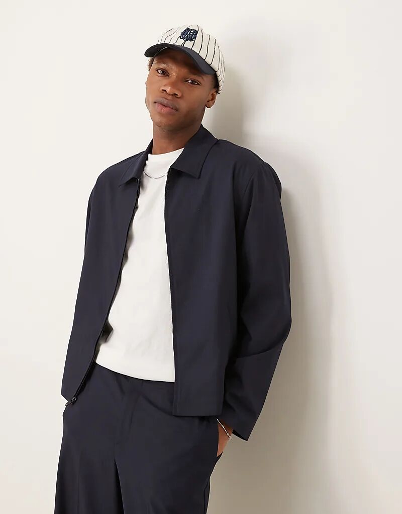 

Строгая куртка ASOS DESIGN темно-синего цвета на пуговицах, Синий, Строгая куртка ASOS DESIGN темно-синего цвета на пуговицах