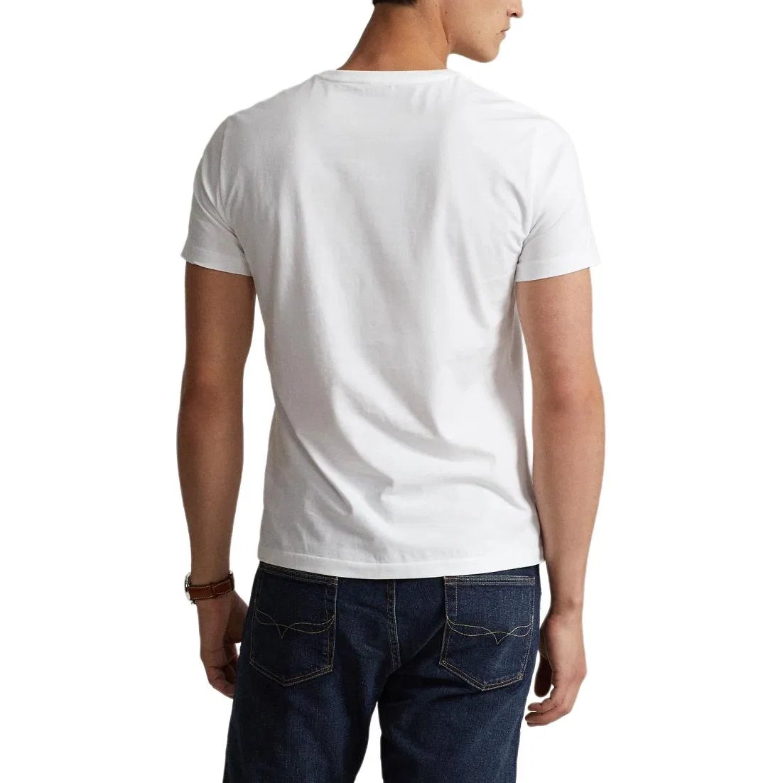 Футболка Custom Slim Fit мужская Polo Ralph Lauren, White — фото 4
