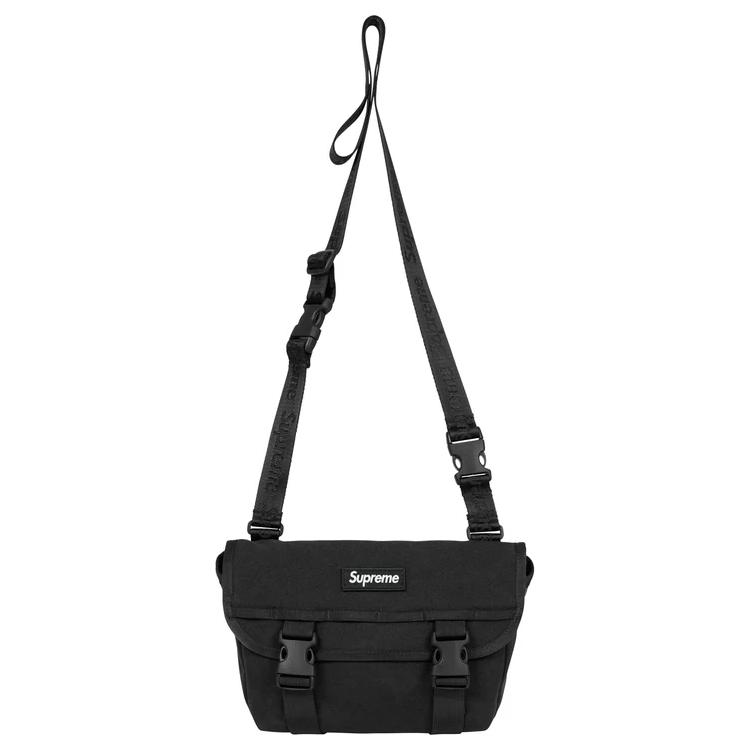 

Supreme Холщовая сумка через плечо мини унисекс черная, Black