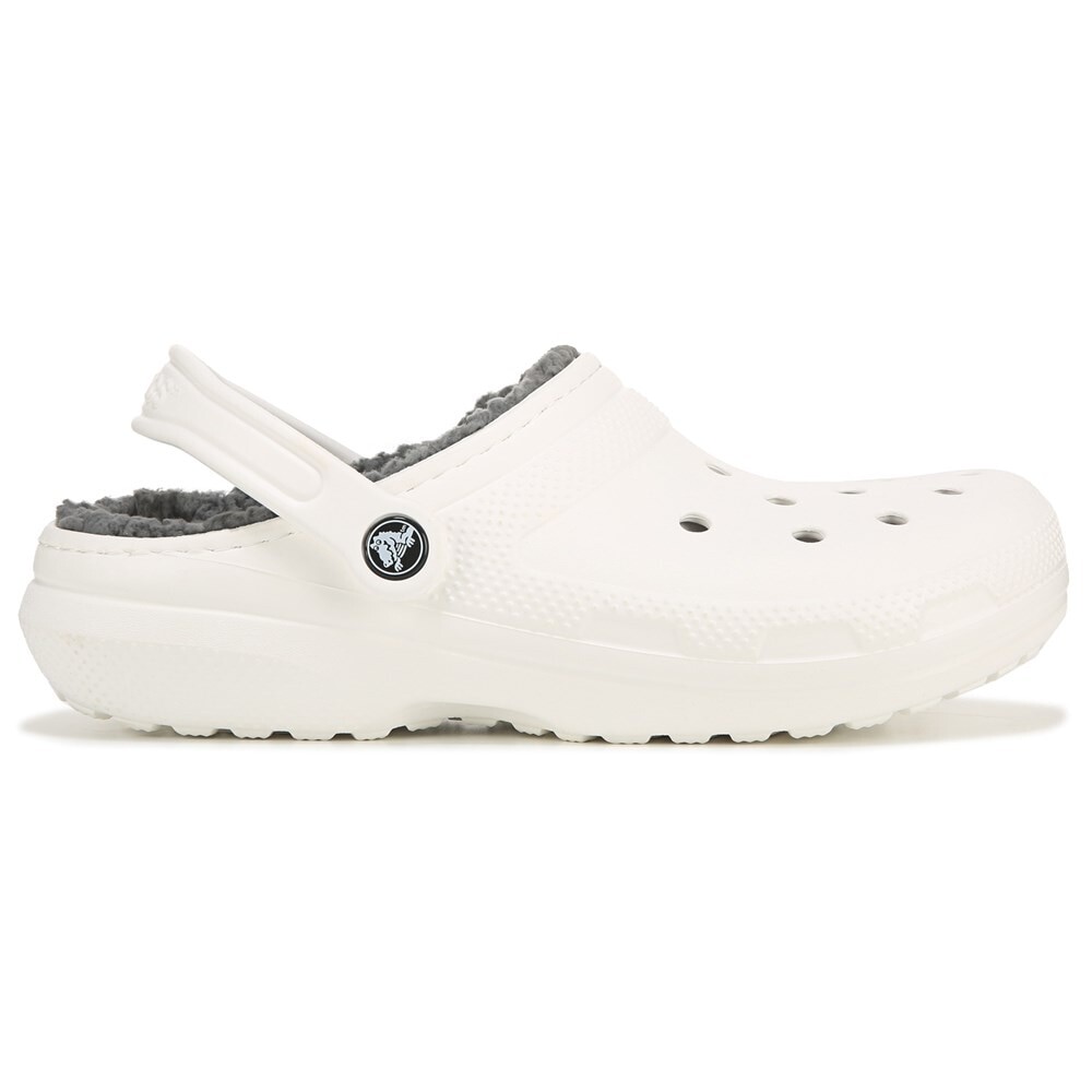 Женские классические сабо с пушистой подкладкой Crocs, белый — фото 2