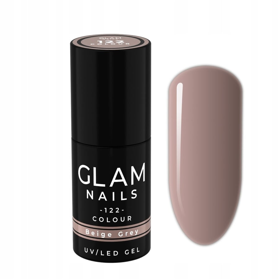 

Гибридный лак для ногтей Glam Nails 122 бежево-серый 6 мл