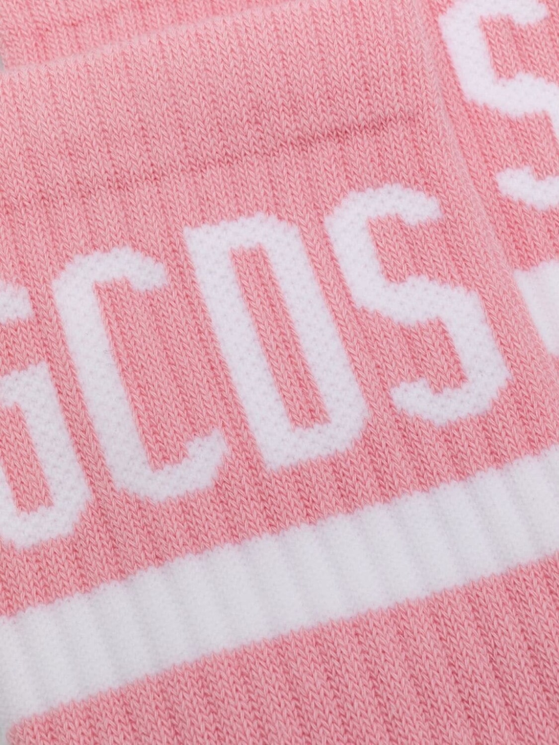 

Gcds носки в рубчик с логотипом, розовый