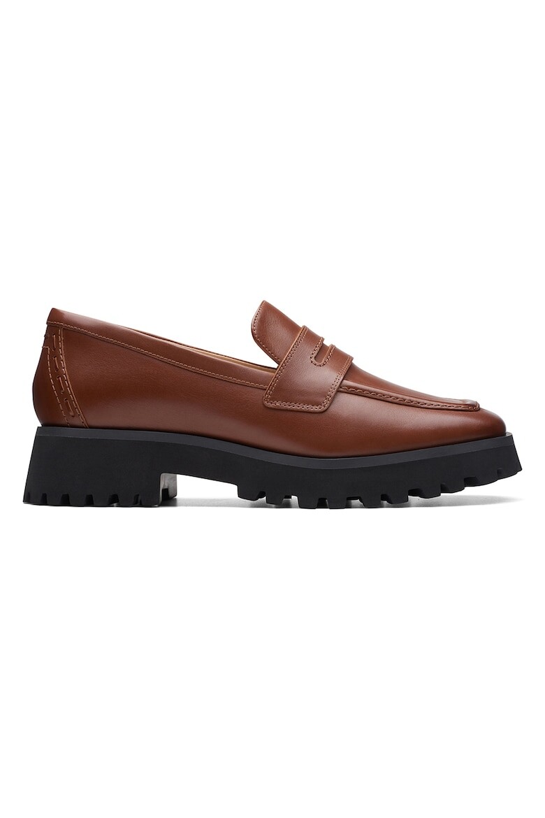 

Кожаные лоферы Stayso Clarks, коричневый