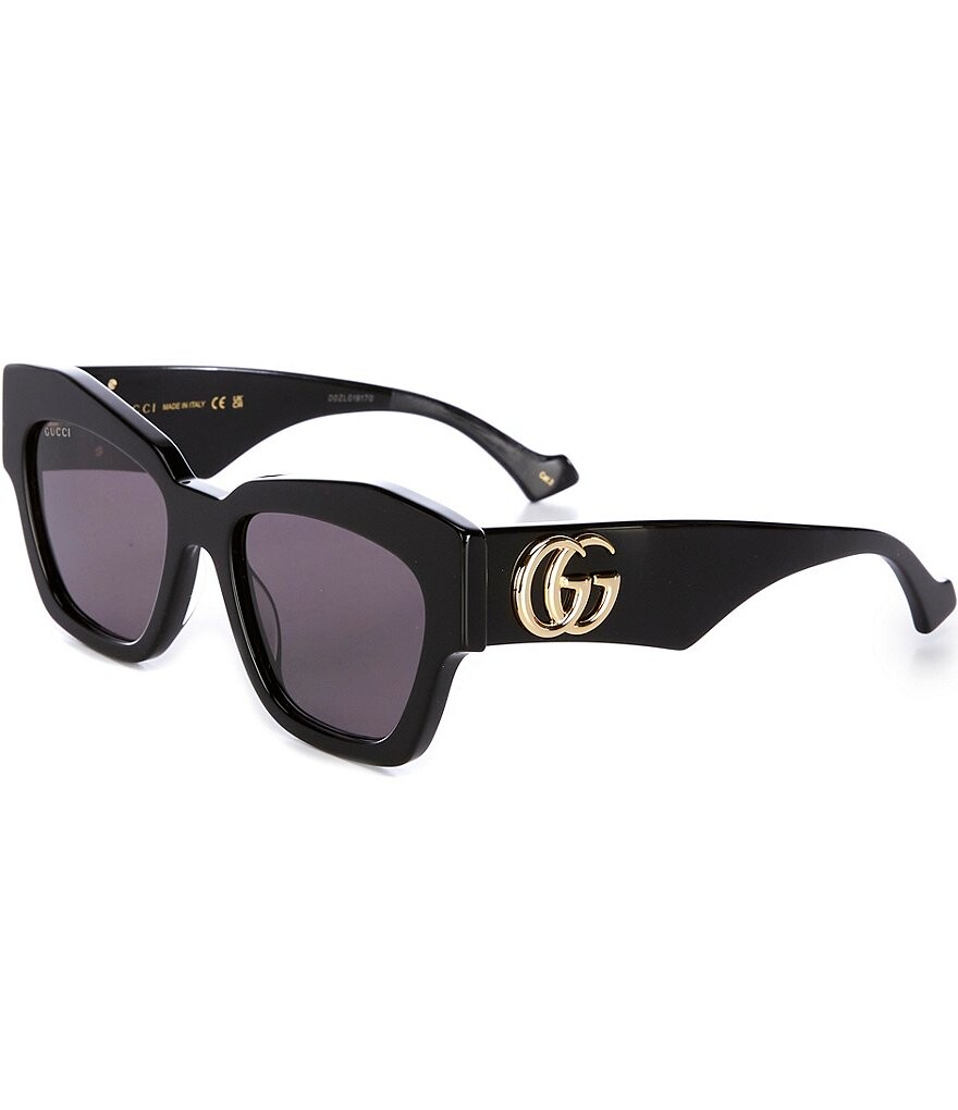 

Женские солнцезащитные очки «кошачий глаз» Gucci Generation 55 мм, черный