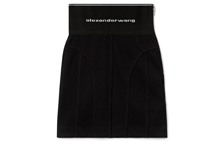 Повседневная короткая юбка женская черная Alexander Wang — фото 2