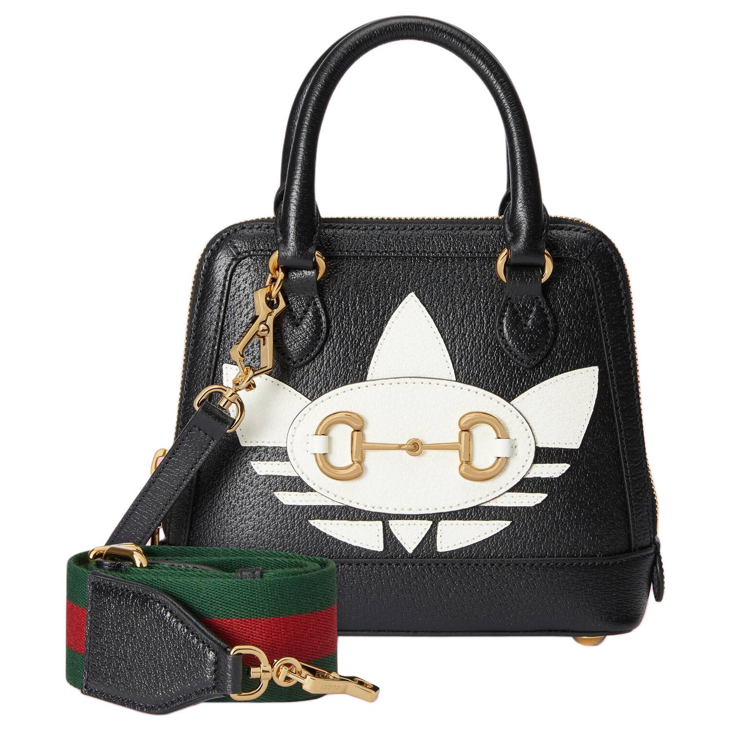 Женская кожаная мини-сумка через плечо GUCCI x Adidas — фото 2