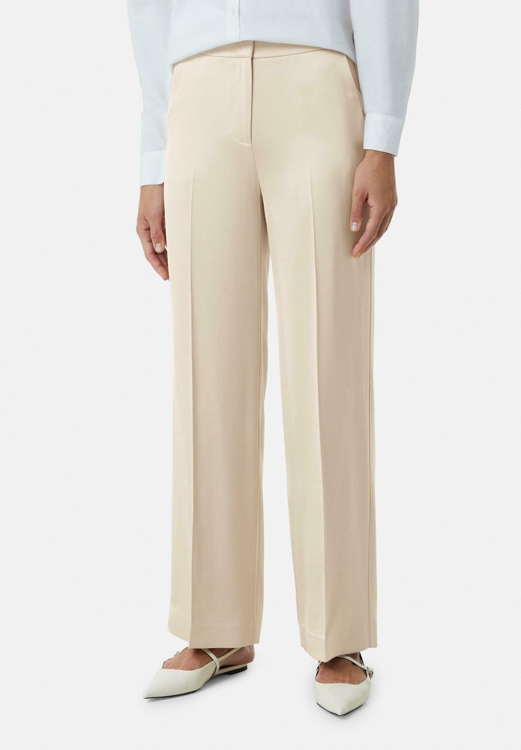 

Брюки WIDE LEG MIT ELASTIKBUND comma, бежевый