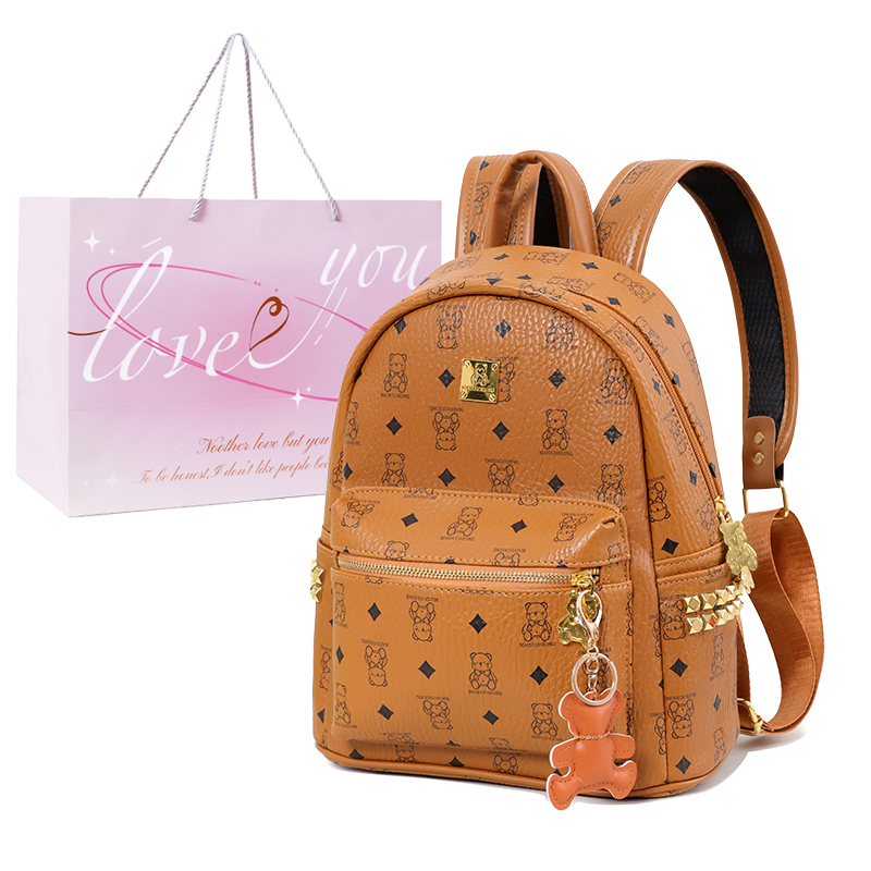 

Рюкзак PU+PVC Тубус Женский Коричневый/Экрю/Розовый MINLUBAOLUO, Черный [Бесплатная ограниченная сумка для покупок]