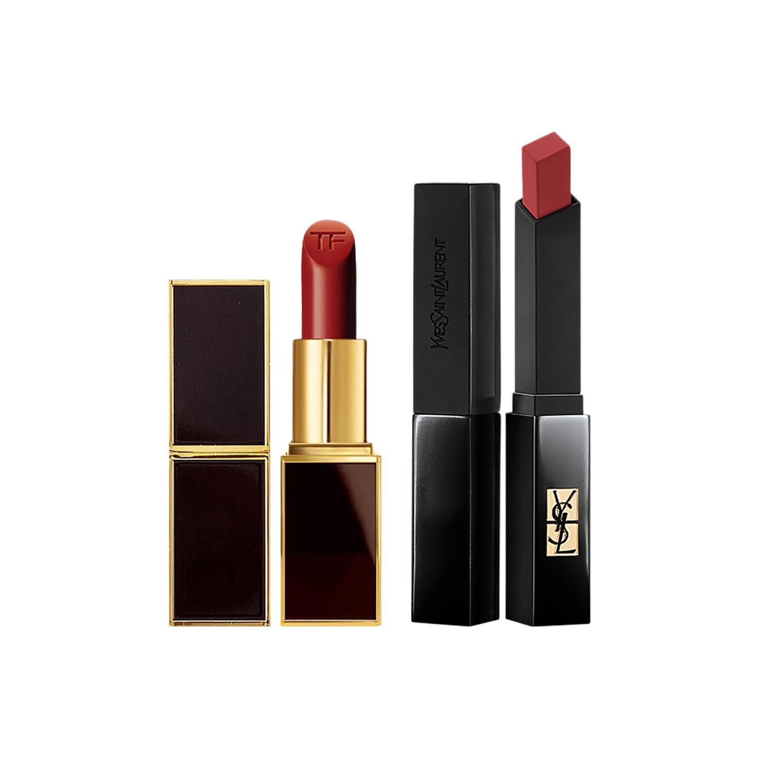 

TOM FORD Премиальные помады TF Hot Color Combination, кремовые, увлажняющие, легко растушевываются, 2 шт