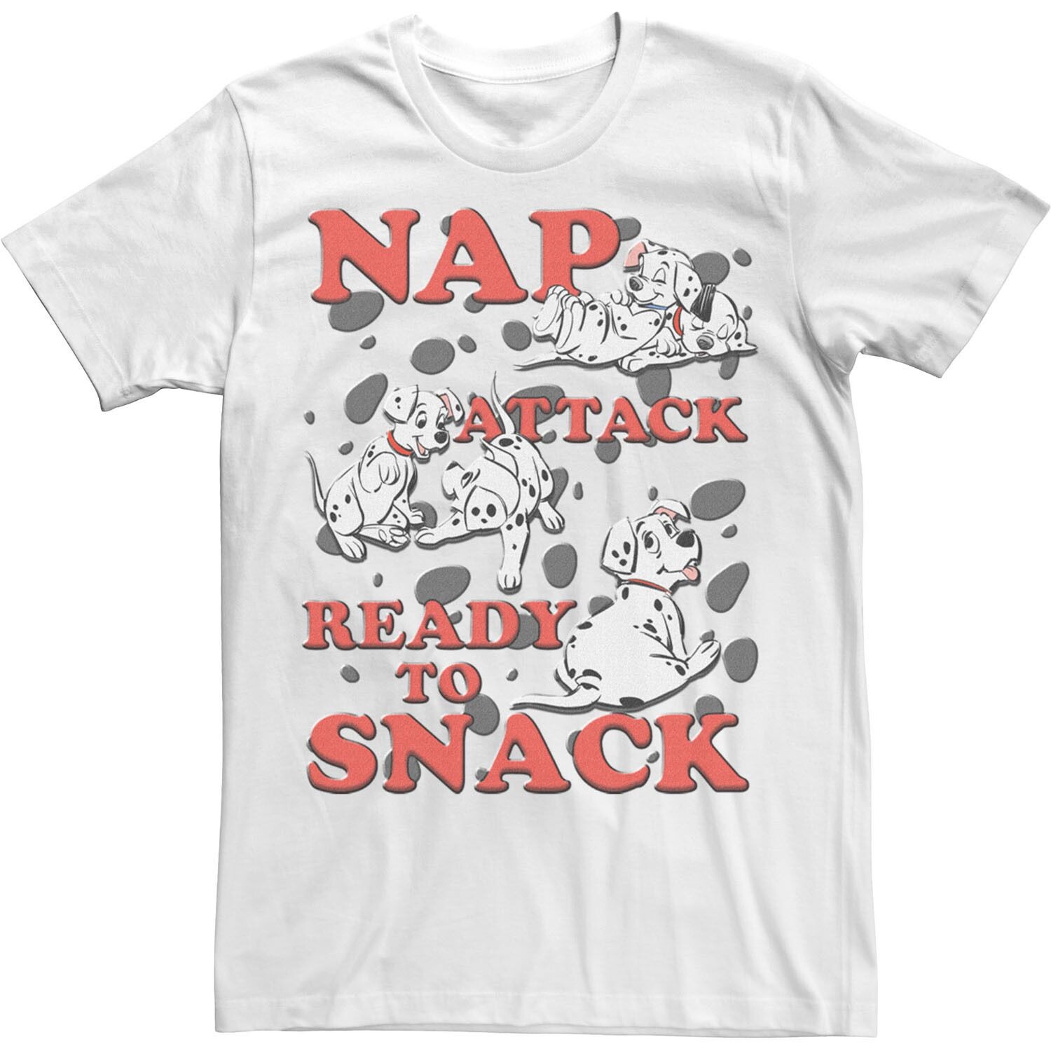 

Мужская футболка Disney 101 далматинец Nap Attack Ready To Snack Tee Licensed Character