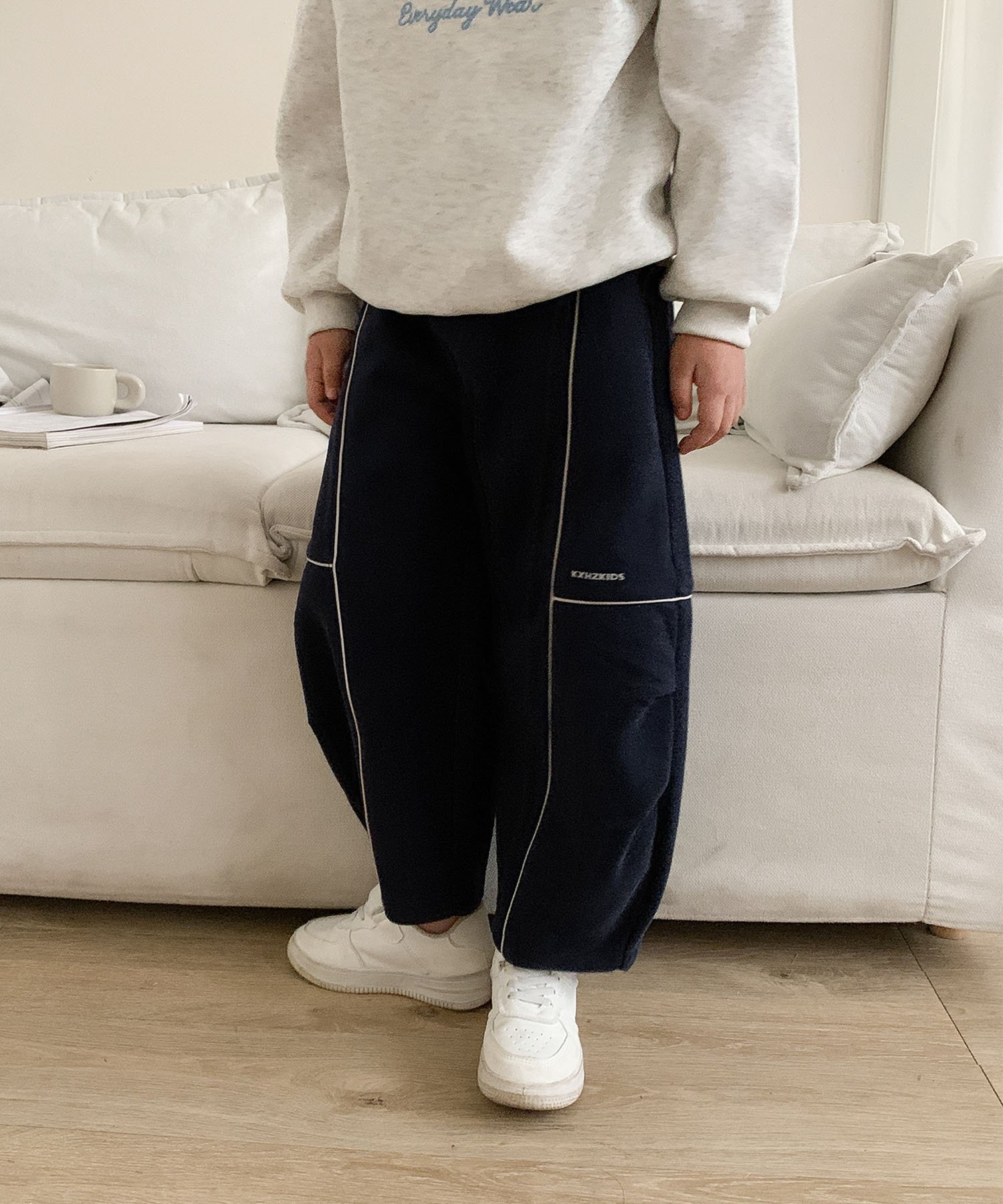 Детские спортивные штаны в полоску [aimoha-KIDS-] Aimoha Kids, Navy — фото 3