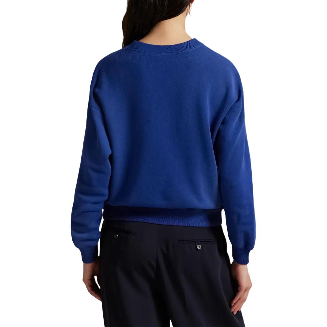 Поло Bear легкая флисовая толстовка Polo Ralph Lauren, синий — фото 4