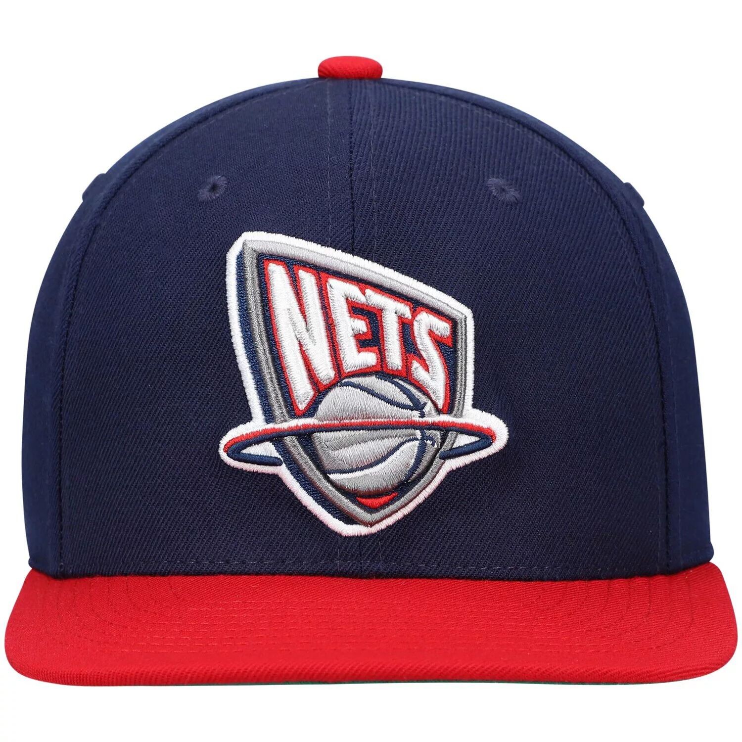 

Мужская двухцветная кепка Snapback 2.0 Mitchell & Ness темно-синего/красного цвета New Jersey Nets Hardwood Classics Team