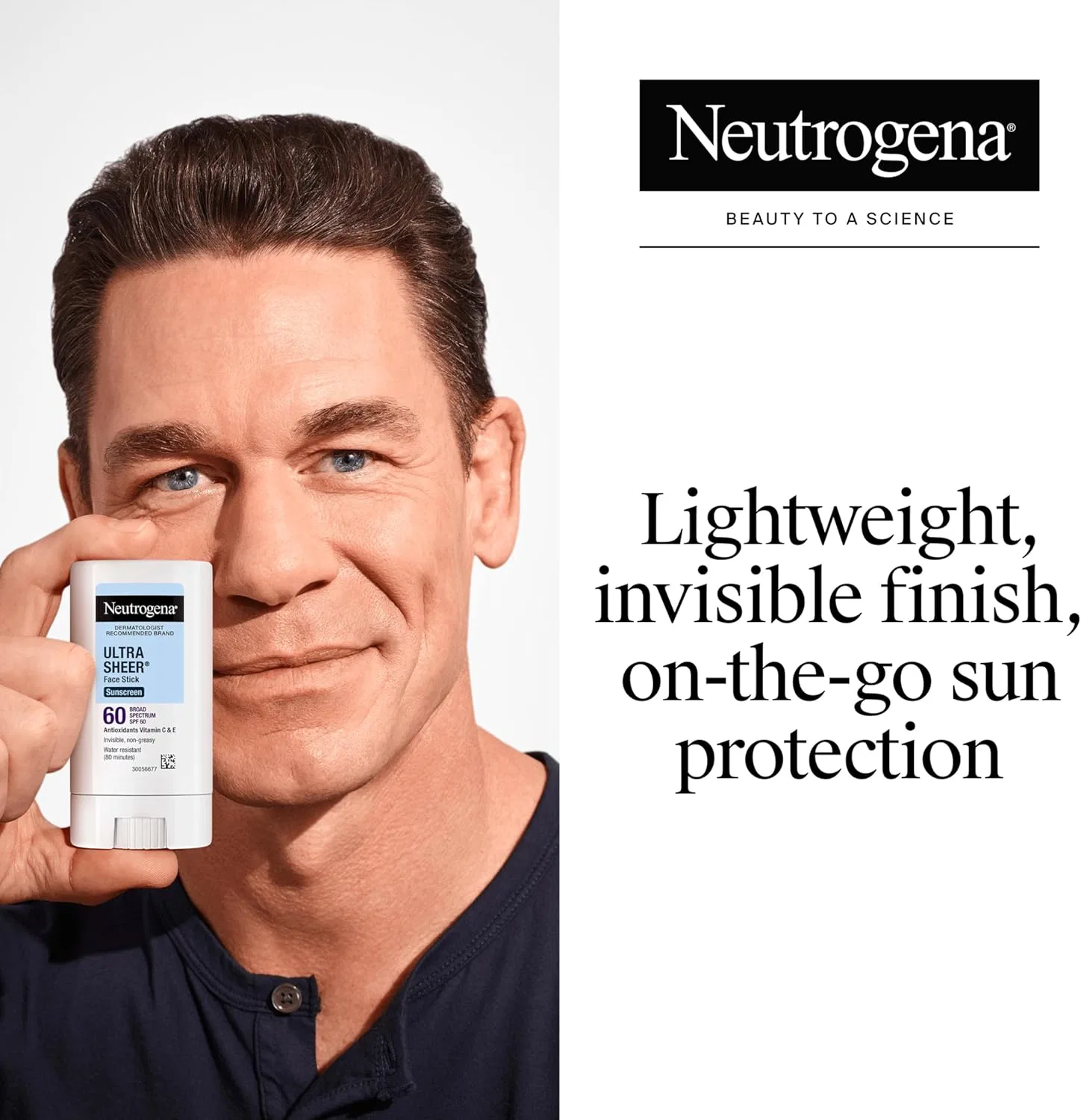 Солнцезащитный стик для лица Neutrogena Ultra Sheer SPF 60, прозрачный, 0.45 унции — фото 2