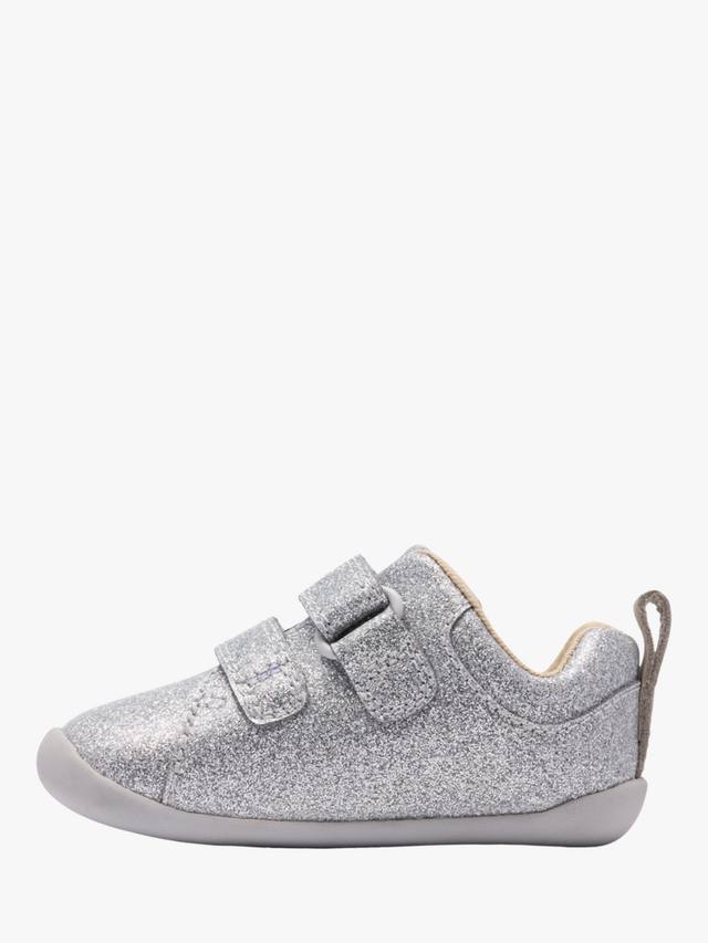 Детские туфли Clarks Roamer Craft T, серебристый лак — фото 2
