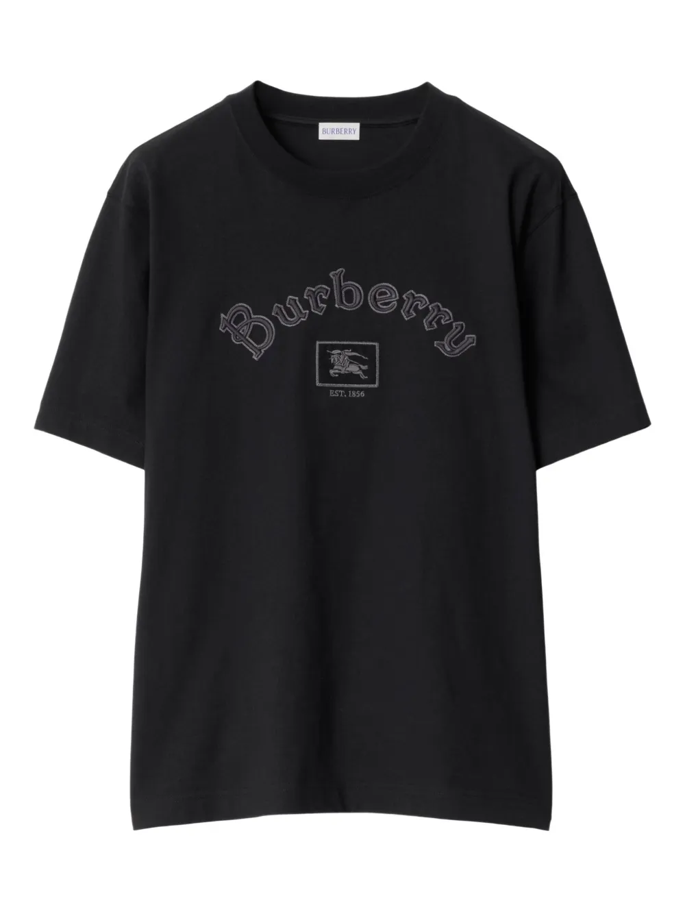 

Футболка с логотипом Equestrian Knight BURBERRY, черный