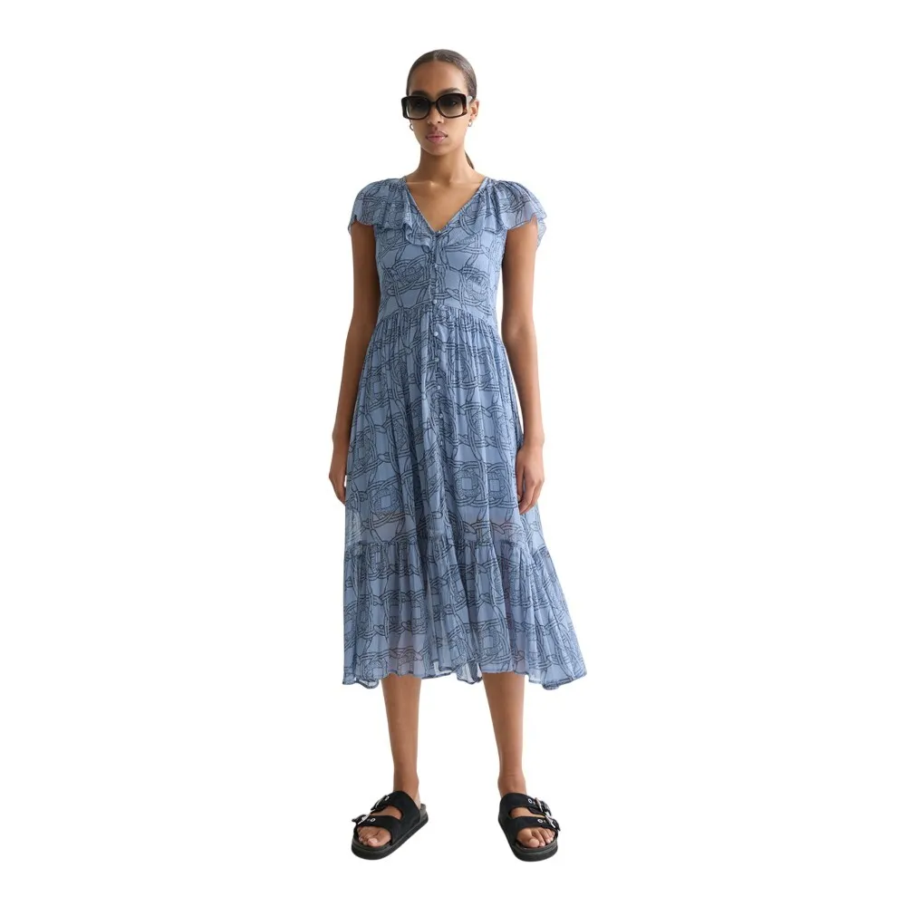 

Платье миди с коротким рукавом Scotch & Soda UFU01430T, синий