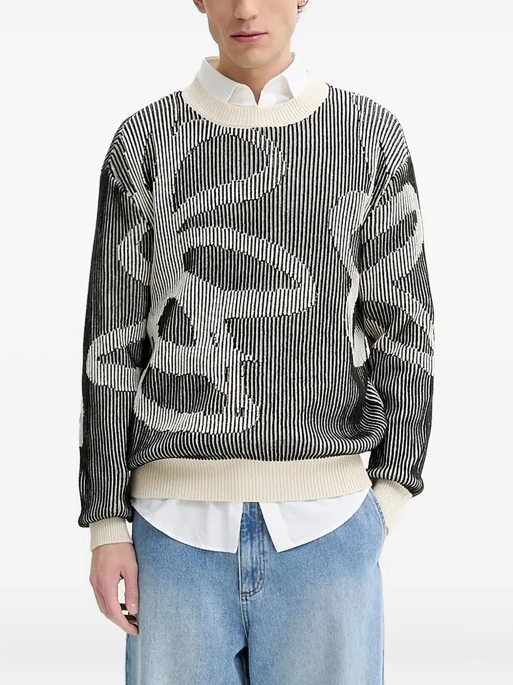 

Свитер ребристой вязки Desigual, черный