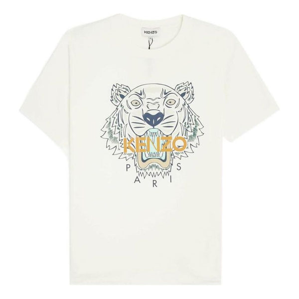 

Футболка men's solid color printing round neck short sleeve white Kenzo, белый
