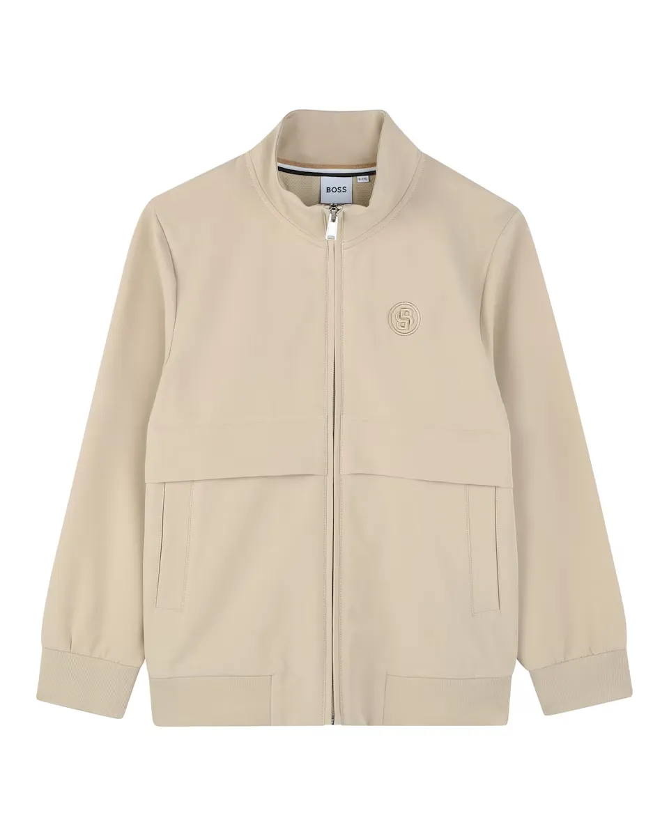 

Куртка для мальчика с длинными рукавами натурального цвета BOSS Kidswear, бежевый
