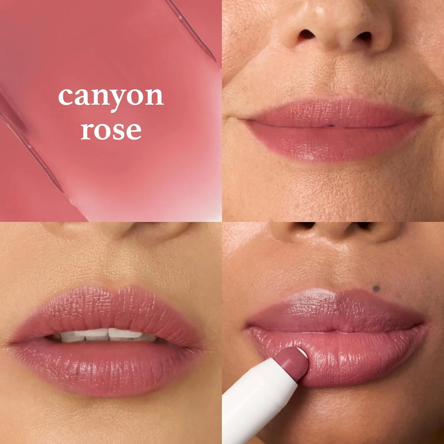 Julep It's Balm Tint of Color Lip Balm Trio - Vintage Mauve, 90s Neutral, Canyon Rose, увлажняющий бальзам для губ с витамином E, натуральный глянцевый финиш, веганский и cruelty-free, 26 Vintage Mauve, 90s Neutral, Canyon Rose — фото 4