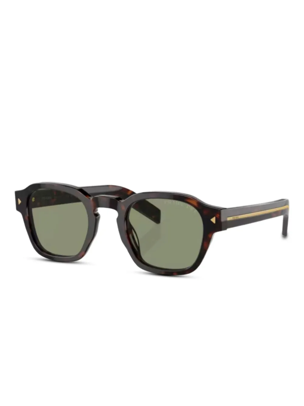 

Солнцезащитные очки A16S с золотыми деталями Prada Eyewear, коричневый