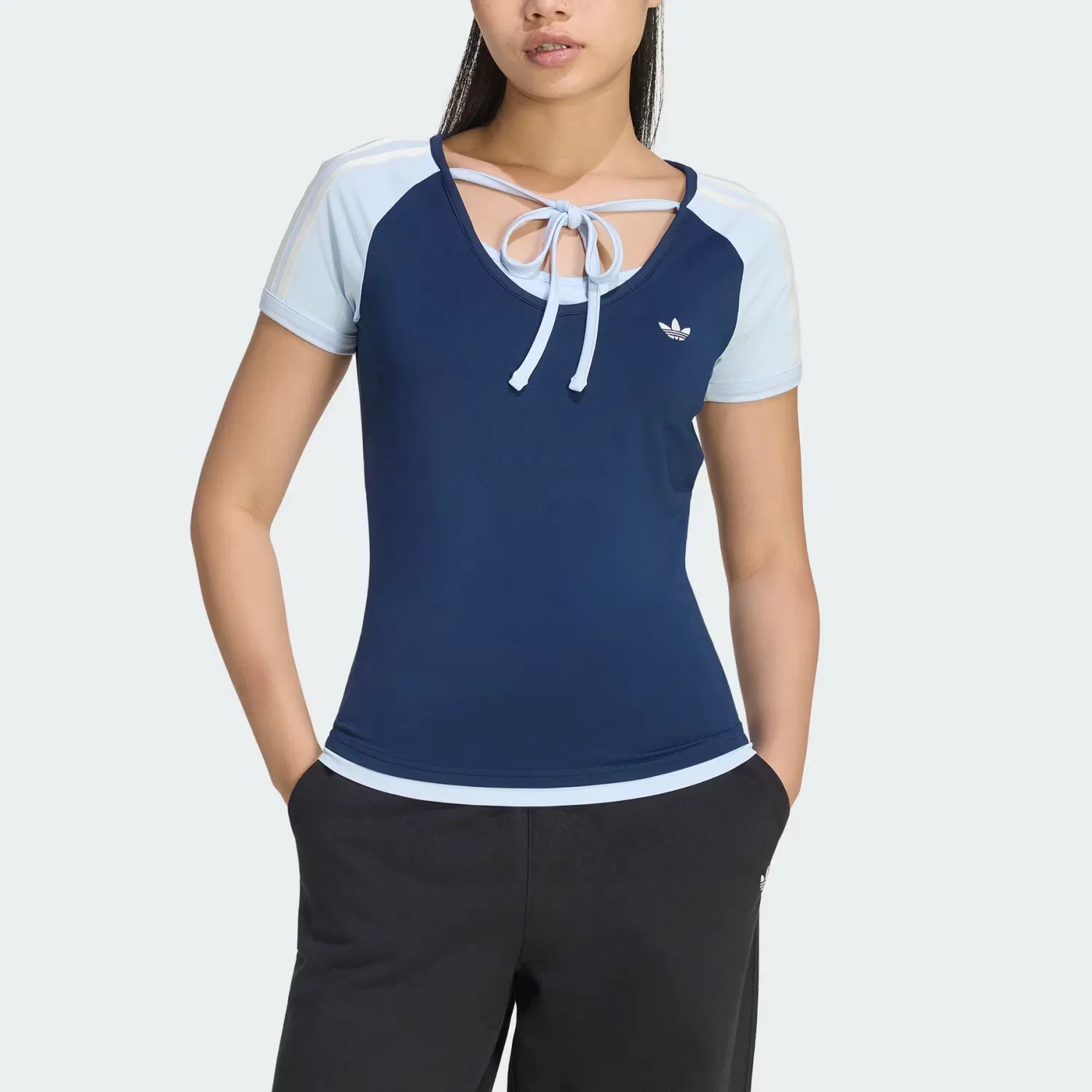 Футболка винтажная Adidas Originals Midnight Indigo/Crystal Sky — фото 4