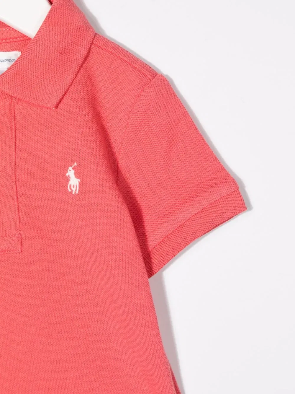 Поло с вышитым логотипом и короткими рукавами Polo Ralph Lauren Kids, розовый — фото 3
