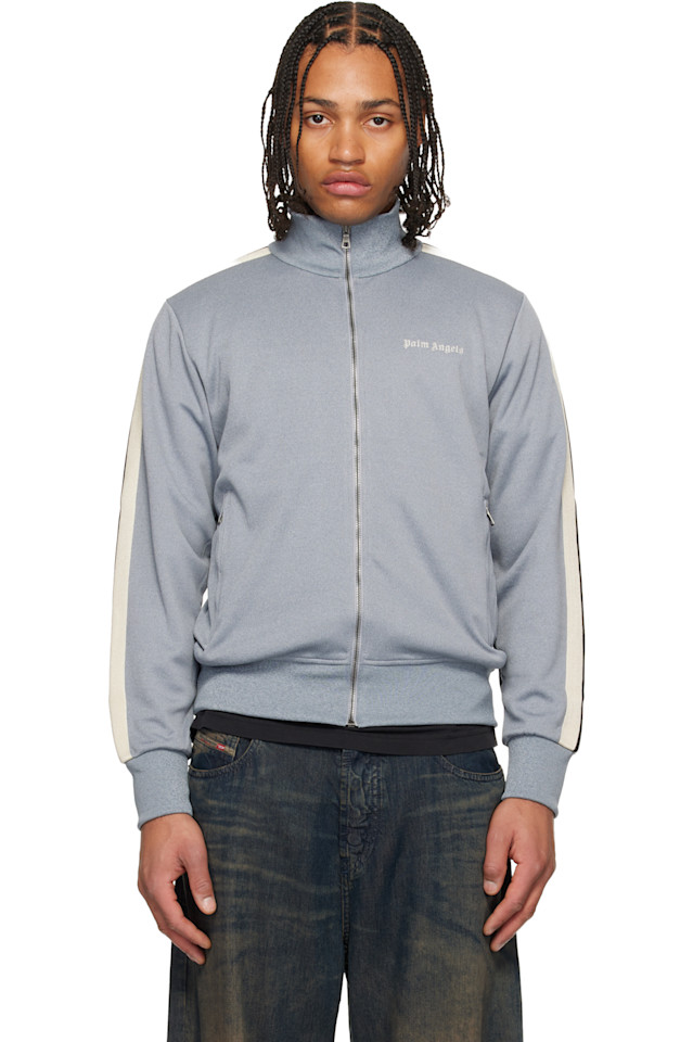 

Palm Angels Классическая серая спортивная куртка с логотипом
