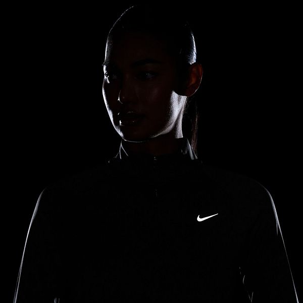 Женская беговая кофта dri-fit с полузастежкой Nike, Black — фото 4