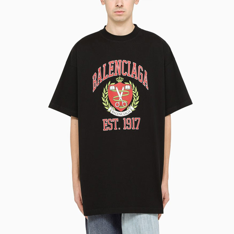 Футболка Balenciaga Oversized, черный — фото 3