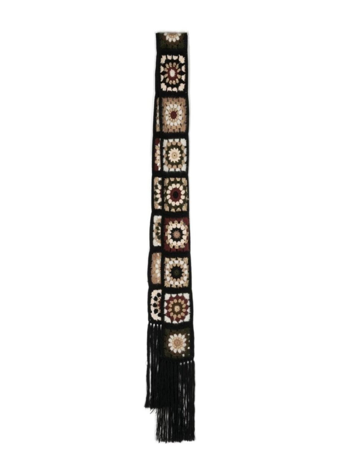 

Шарф в технике кроше с бахромой Rosetta Getty, черный