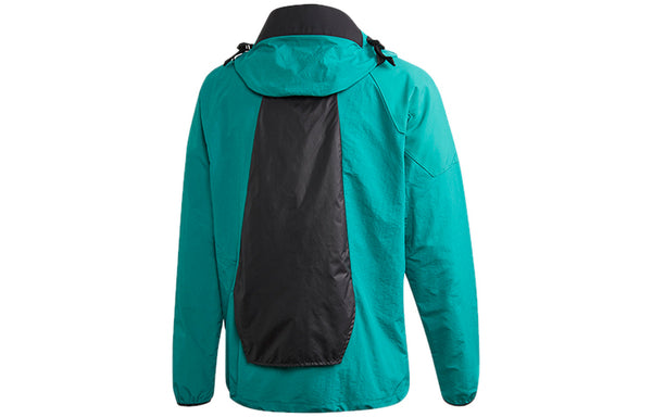 Куртка originals half zipper hooded track jacket green Adidas, зеленый — фото 2