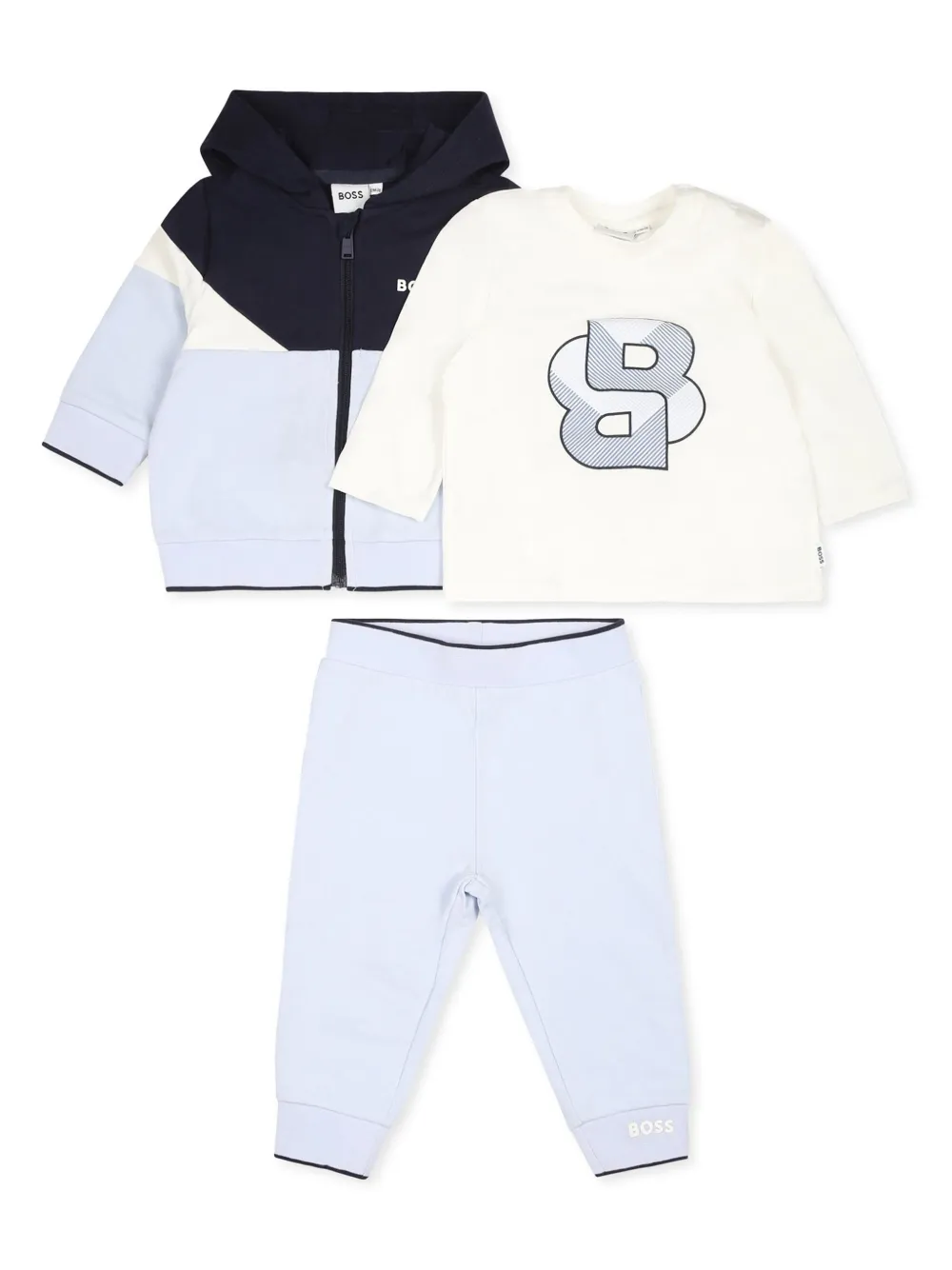 

Спортивный костюм с логотипом BOSS Kidswear, синий
