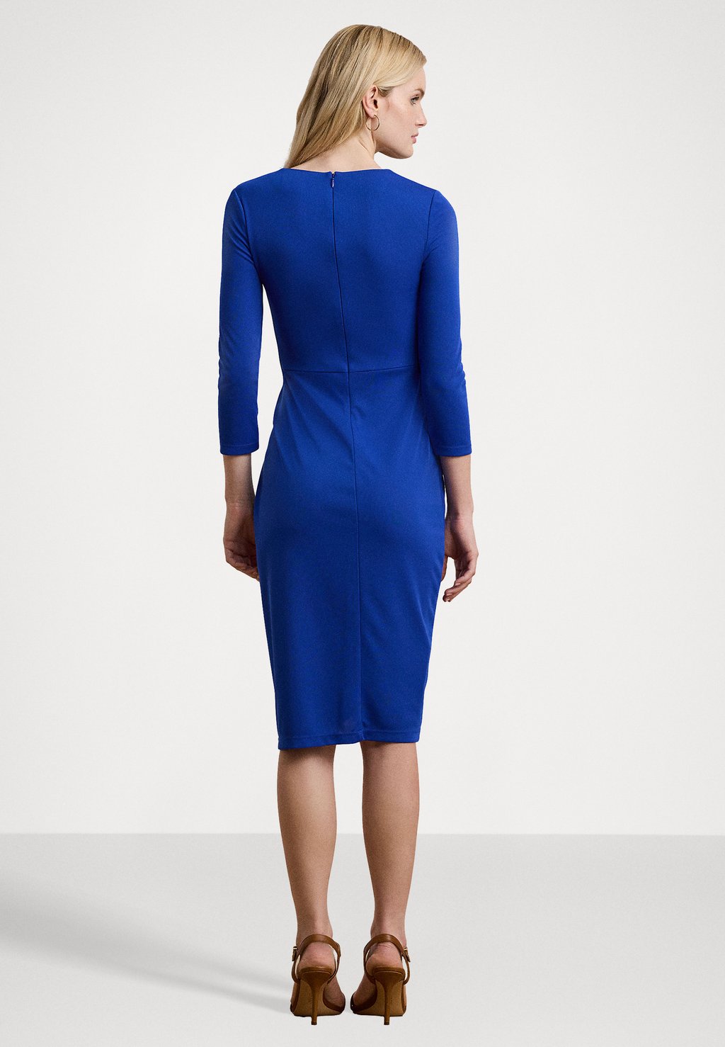 

Платье из джерси TWIST FRONT STRETCH JERSEY DRESS Lauren Ralph Lauren, синий