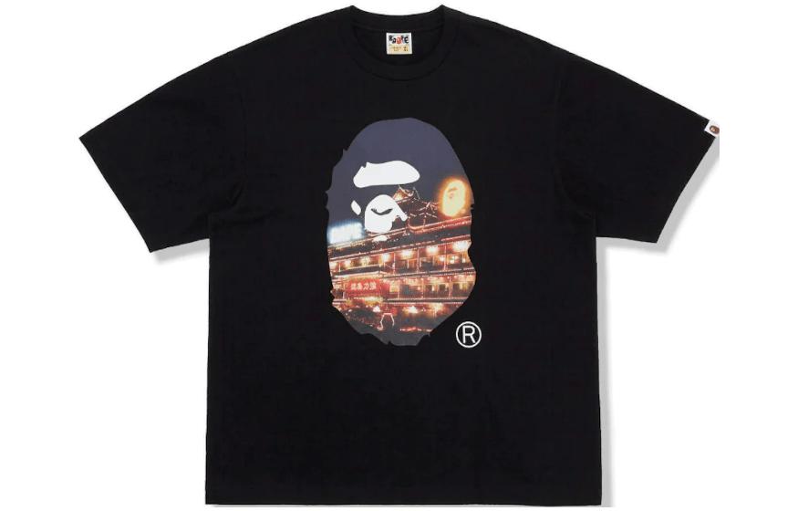 Футболка Bape Store Hong Kong 16th Anniversary Photo Ape Head A BATHING APE, белый — фото 3