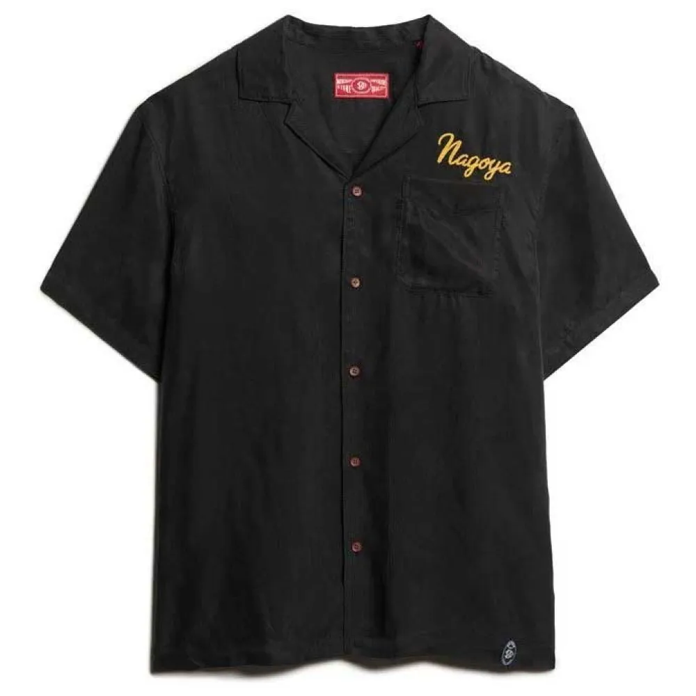 

Рубашка с коротким рукавом Superdry Merchant Suika, черный