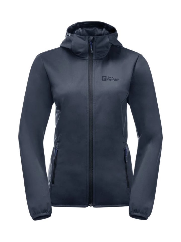 

Куртка софтшелл Jack Wolfskin Funktionsjacke WINDHAIN HOODY W, синий