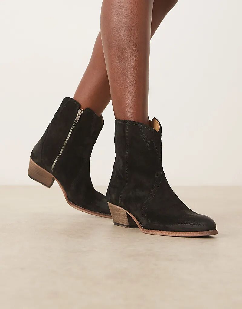 Ботинки в стиле вестерн Free People New Frontier в черном цвете