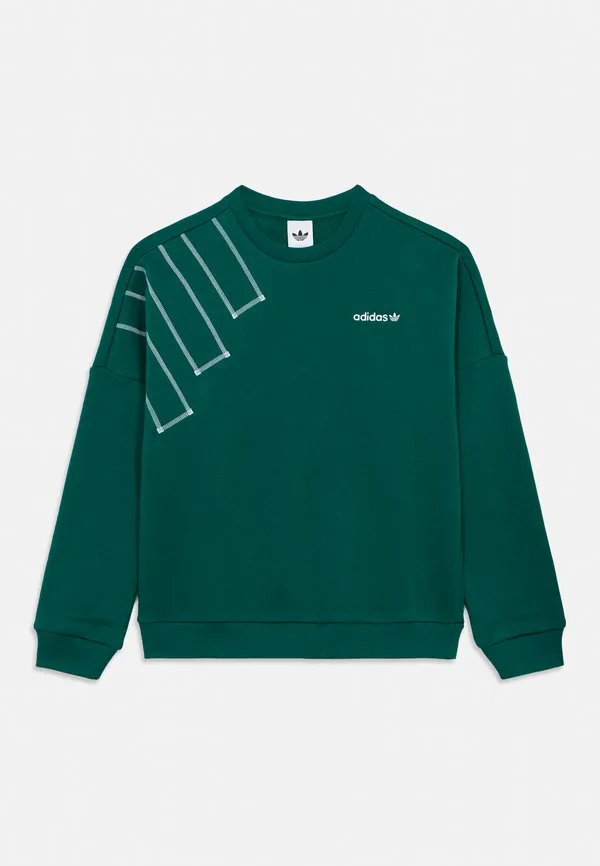 Свободная блочная толстовка для подростков Adidas Originals, Collegiate Green — фото 3
