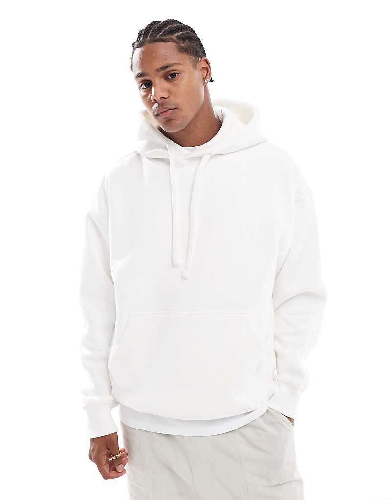 

Белое базовое худи Pull&Bear