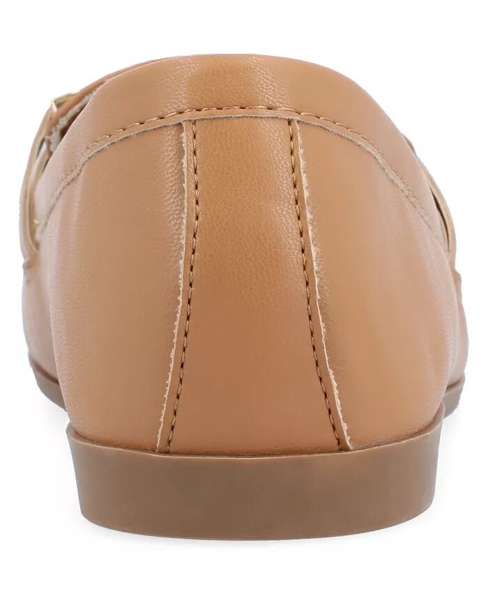 Женские мокасины Mizza Slip-On Journee Collection, коричневый/бежевый — фото 3