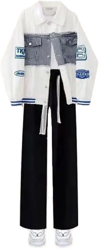 Спортивный костюм с курткой, футболкой и джинсами, Polyester, Three Piece Set 03