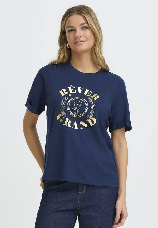 

Футболка с принтом frpalmer Fransa, Navy Blazer Text, Синий, Футболка с принтом frpalmer Fransa, Navy Blazer Text