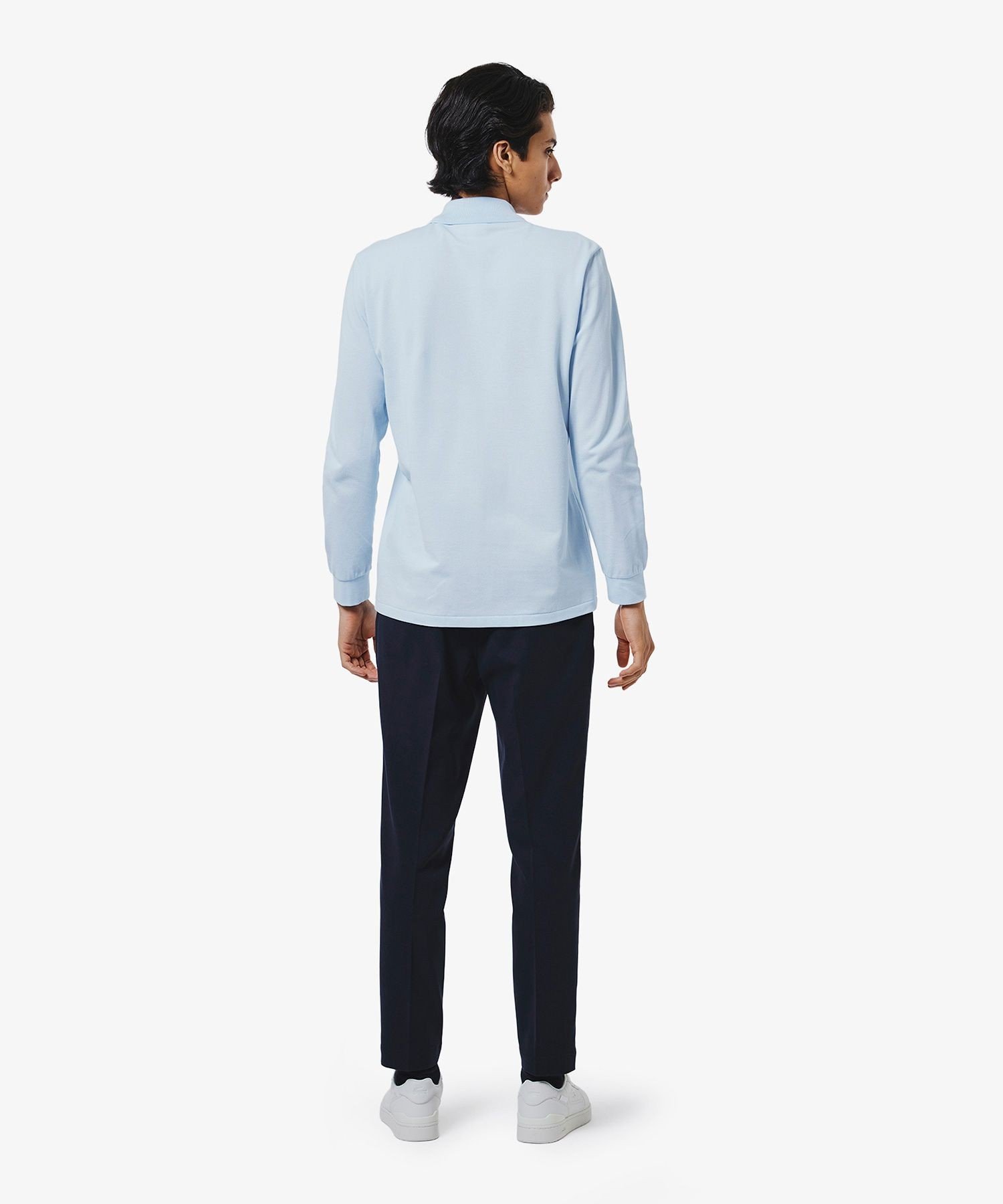 Приталенные брюки из эластичной ткани, напоминающей шерсть LACOSTE, Navy — фото 3