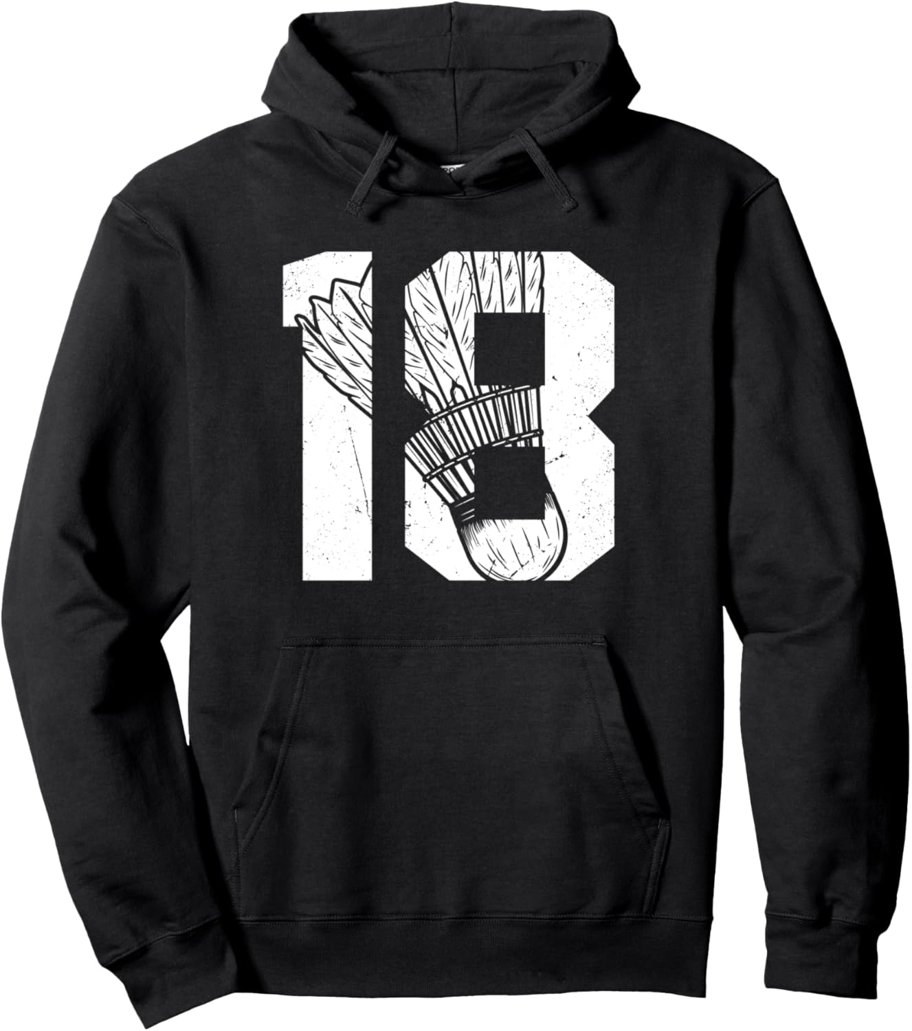 

Худи с надписью «18-летний юноша, играющий в бадминтон» 18 Year Old Birthday Apparel Badminton Boy B-Day, черный