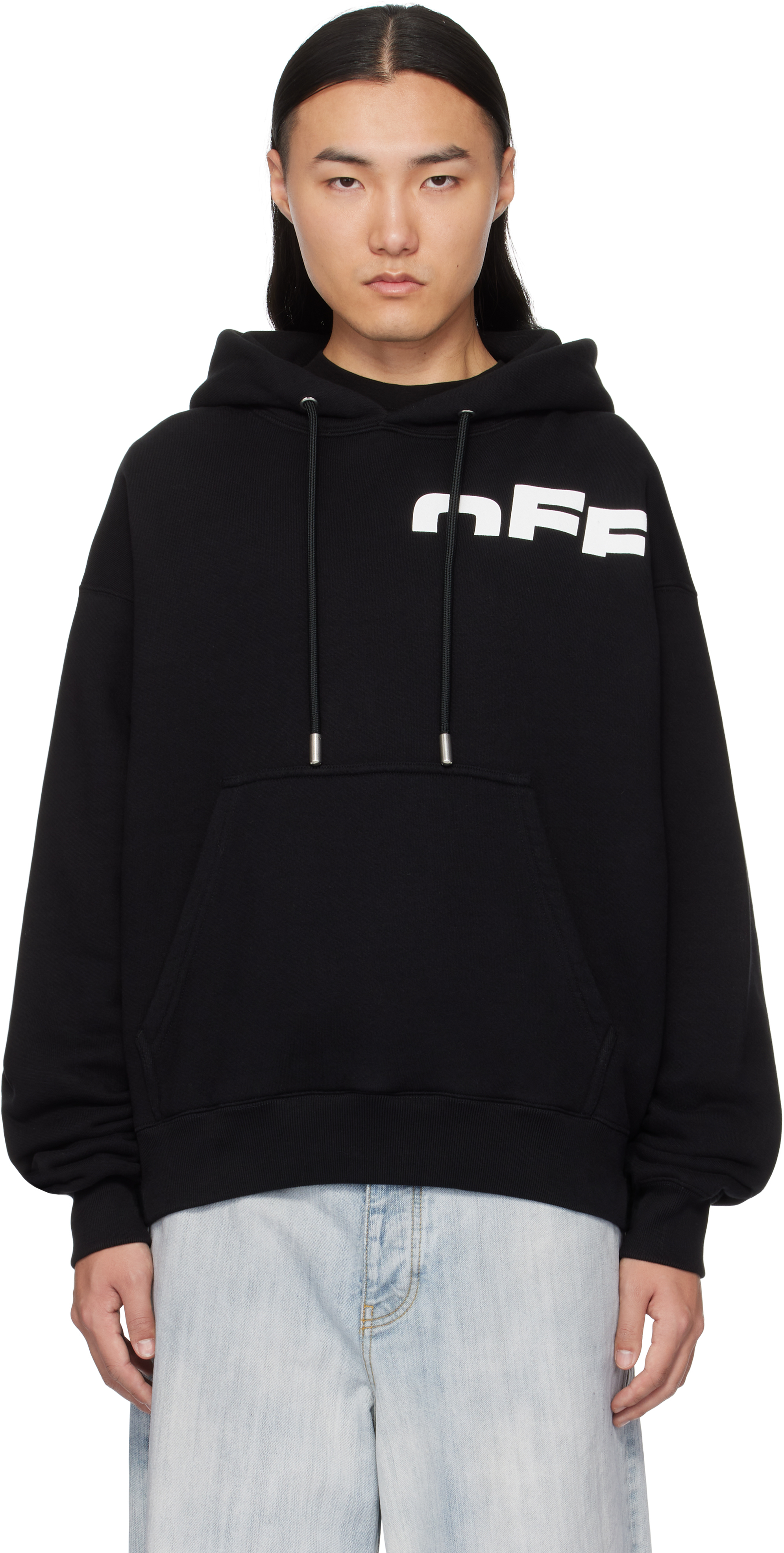 

Черная толстовка с капюшоном 'Off' Split Off-White